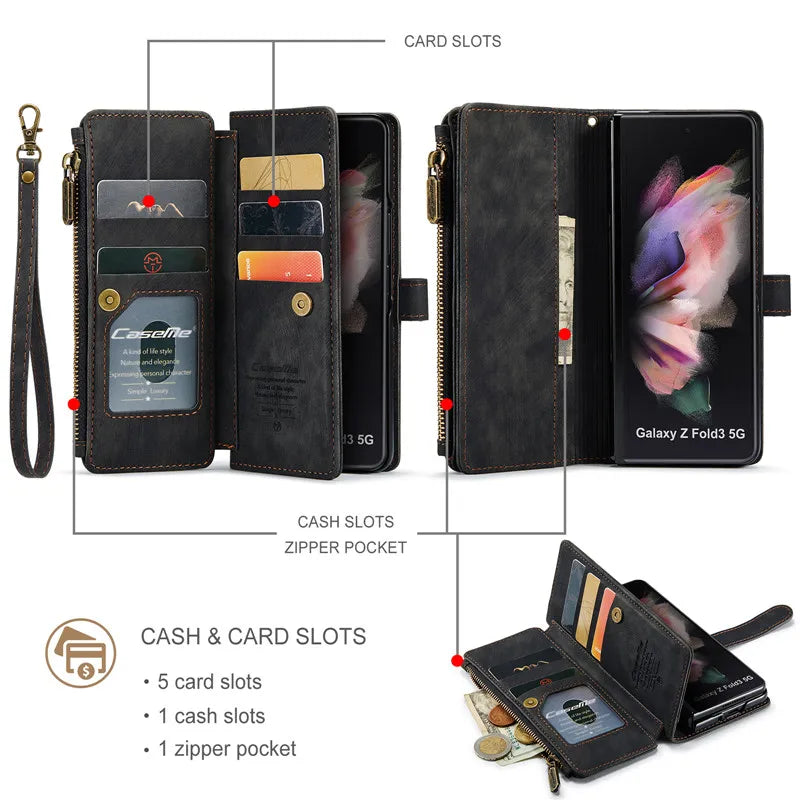 Capa CaseMe para Celular Carteira de Couro Samsung Smartphone