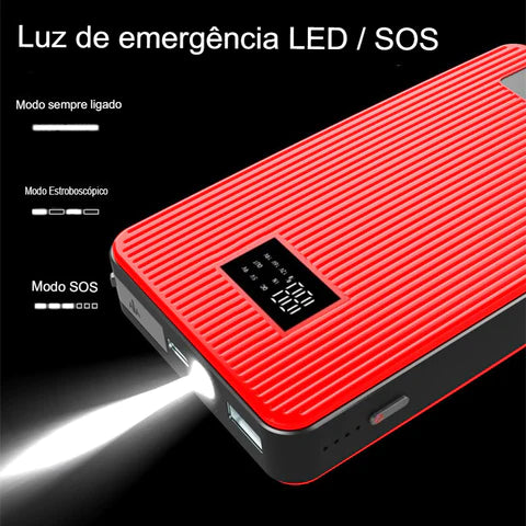 Power Car - Auxiliar de Partida com 12v e 20000mah Portátil